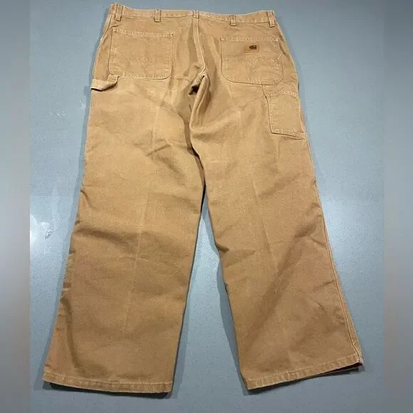 Carhartt Brown Men's Carpenter Pants Workwear Loose Original Fit Size 42x30 Y2K - Picture 3 of 5